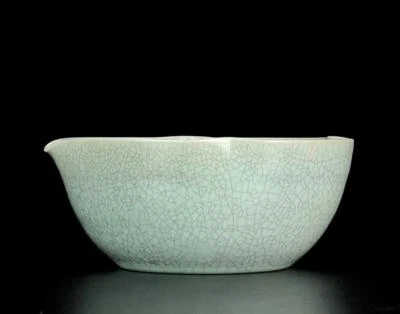 20CM Old Chinese Ru Kiln Brush Washer w/poem N810