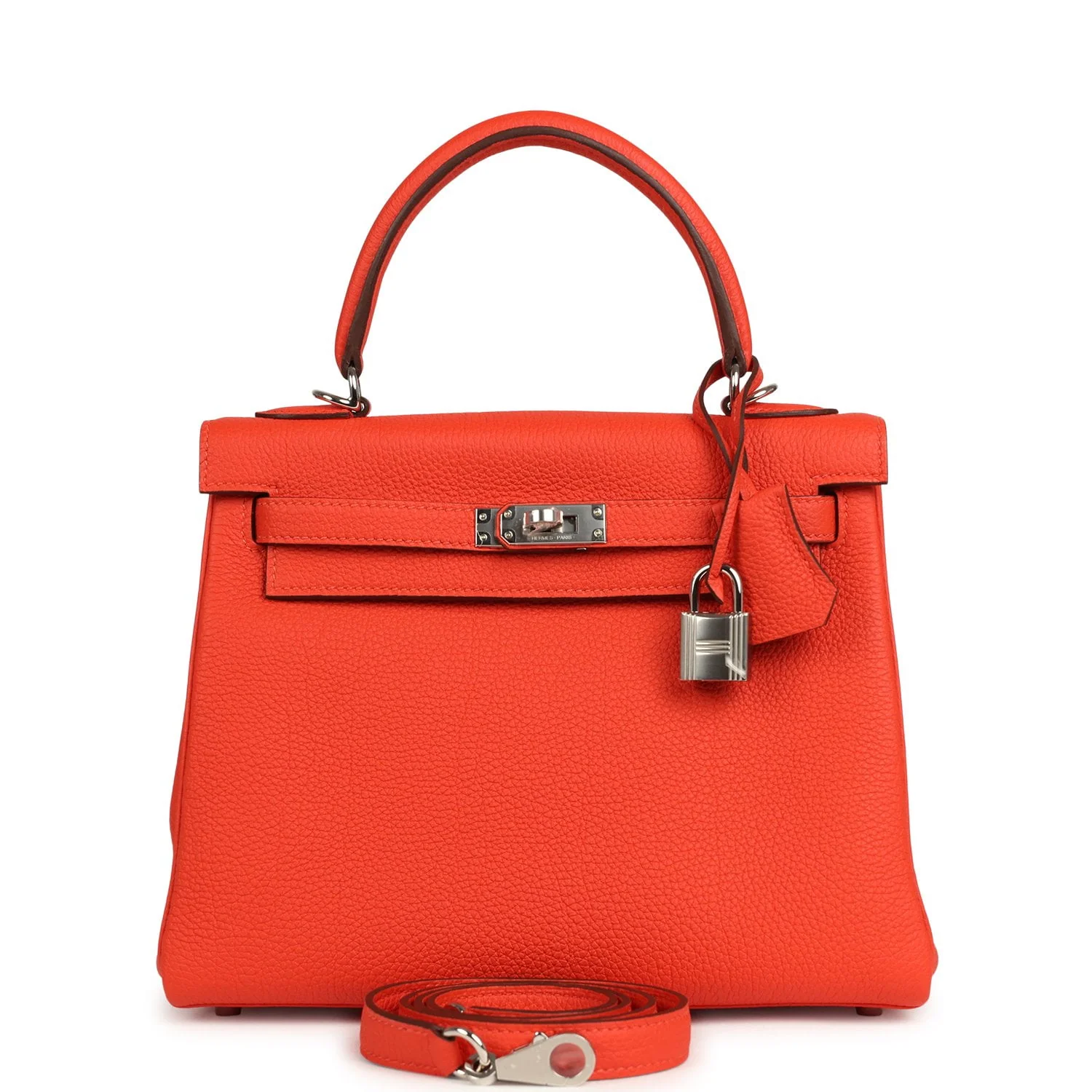 HERMÈS Kelly Retourne 25 Capucine Togo Palladium Hardware