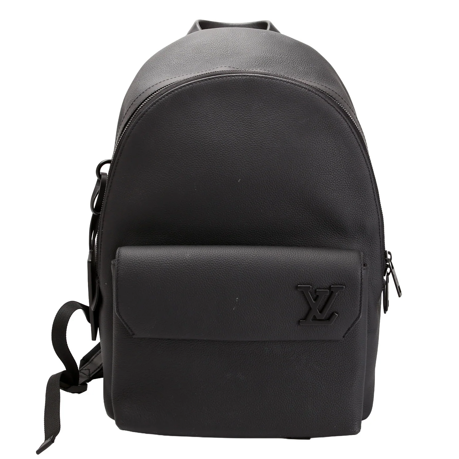 LOUIS VUITTON Aerogram Takeoff Leather Backpack Black
