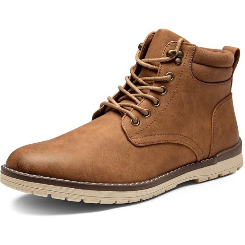 Men’s Leather Side Zipper Hiking Motorcycle Casual Chukka Boots