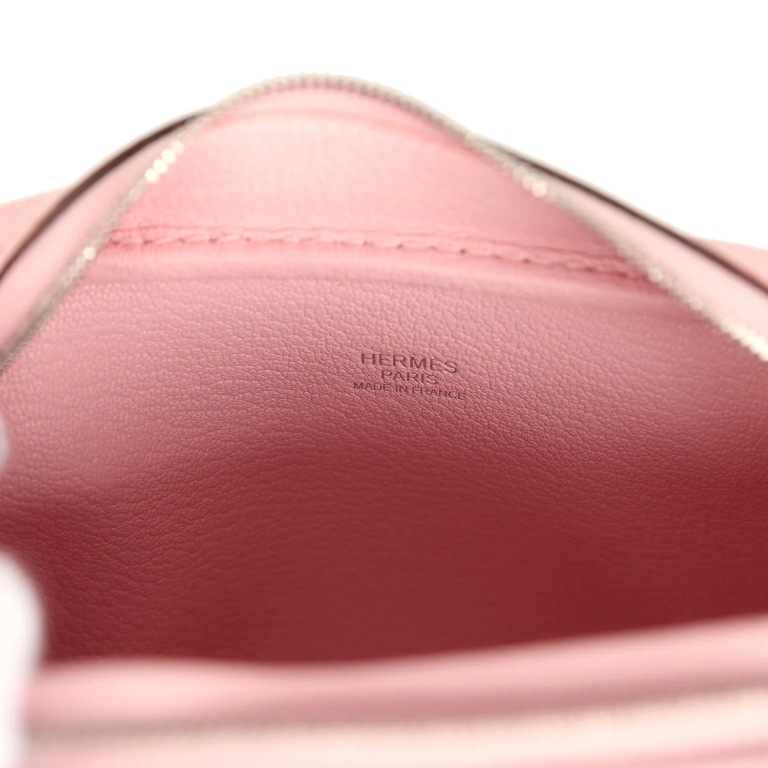 Hermes Mini Plume 21 Bag Rose Sakura Chevre Palladium Hardware