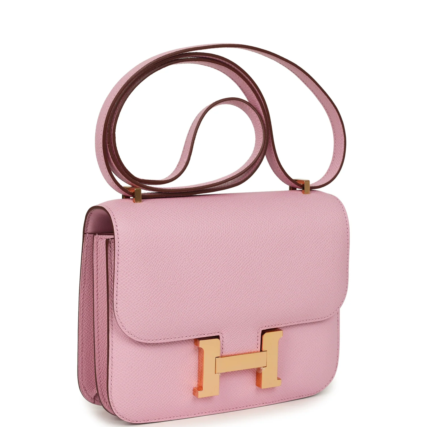 HERMÈS Constance 18 Mauve Sylvestre Epsom Rose Gold Hardware