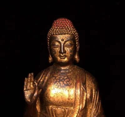 Yongle Signed Old Chinese Bronze Statue Buddha N1592