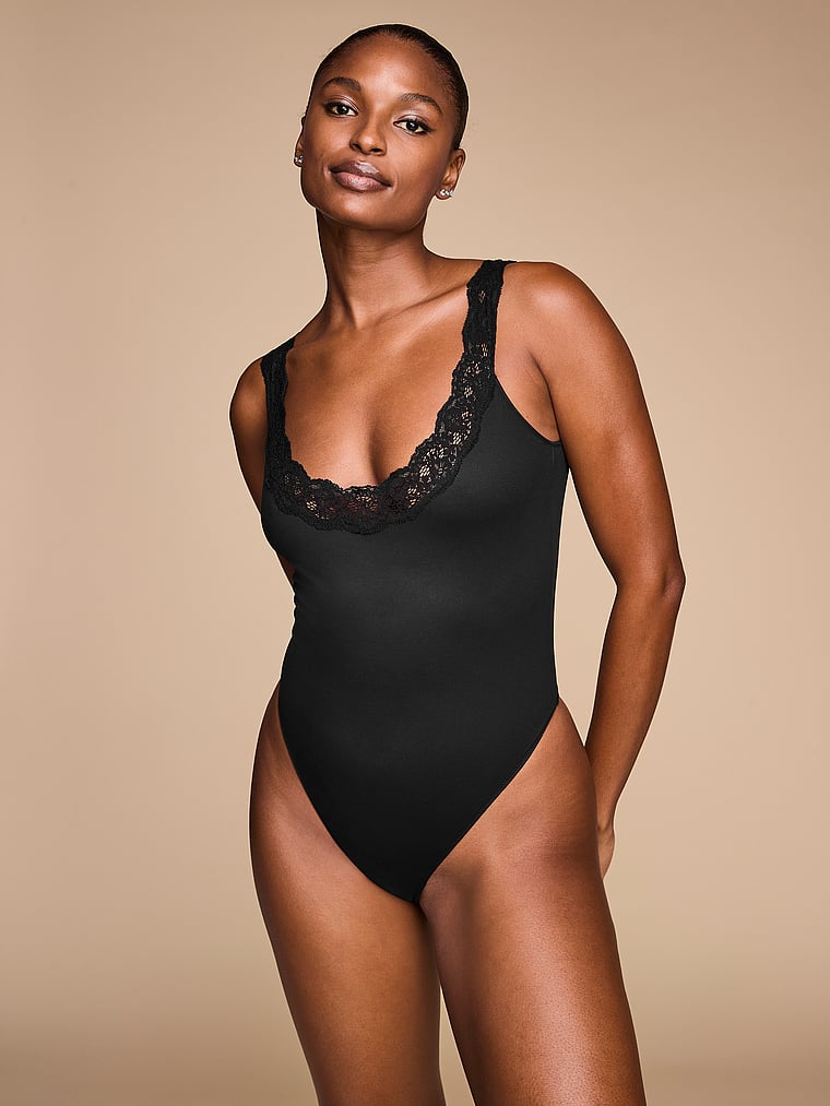 Very Sexy Smooth & Lace Scoop Bodysuit