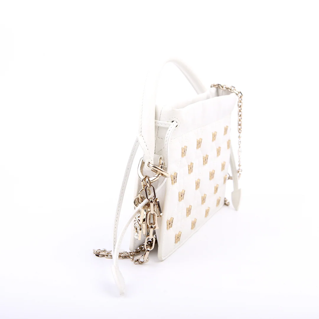 DIOR Lady Dior Milly Butterfly Studs White