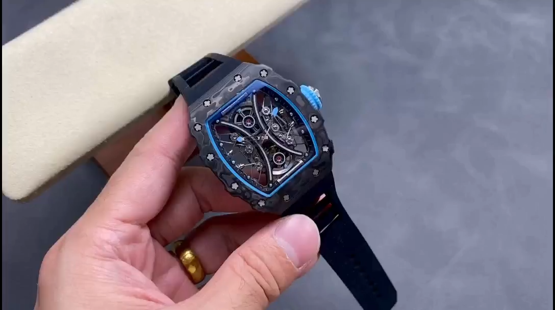 【7A Quality】Richard Mille RM 53-01 Tourbillon Pablo Mac Donough Black Rubber Strap