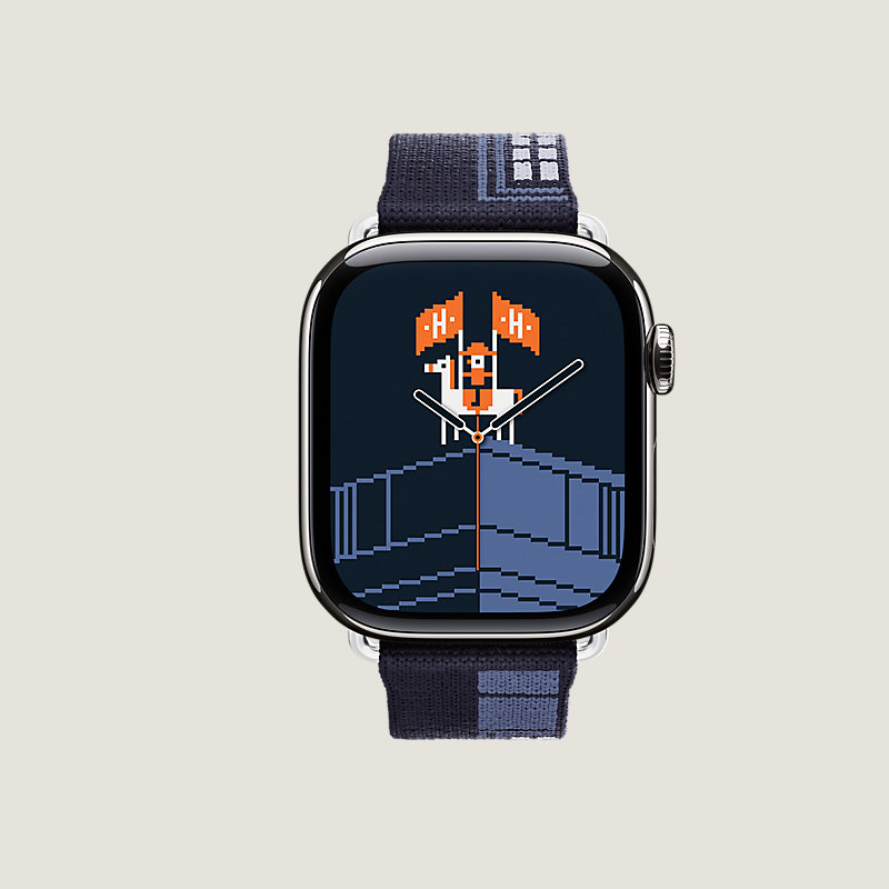 Series 11 case & Band Apple Watch Hermès Single Tour 46 mm Faubourg Party