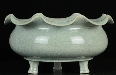 Old Chinese Ru Kiln Brush Washer w/feet N1143