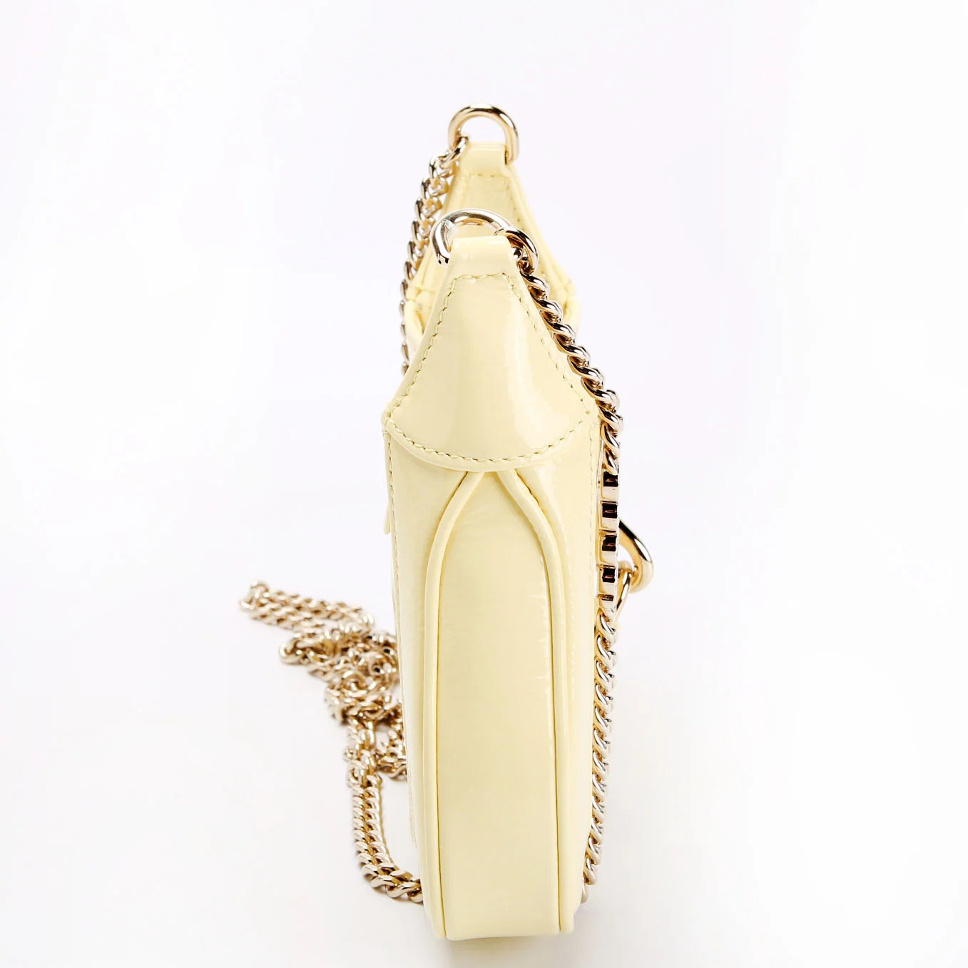 GUCCI 782889 Jackie Notte Patent Chain Shoulder Yellow
