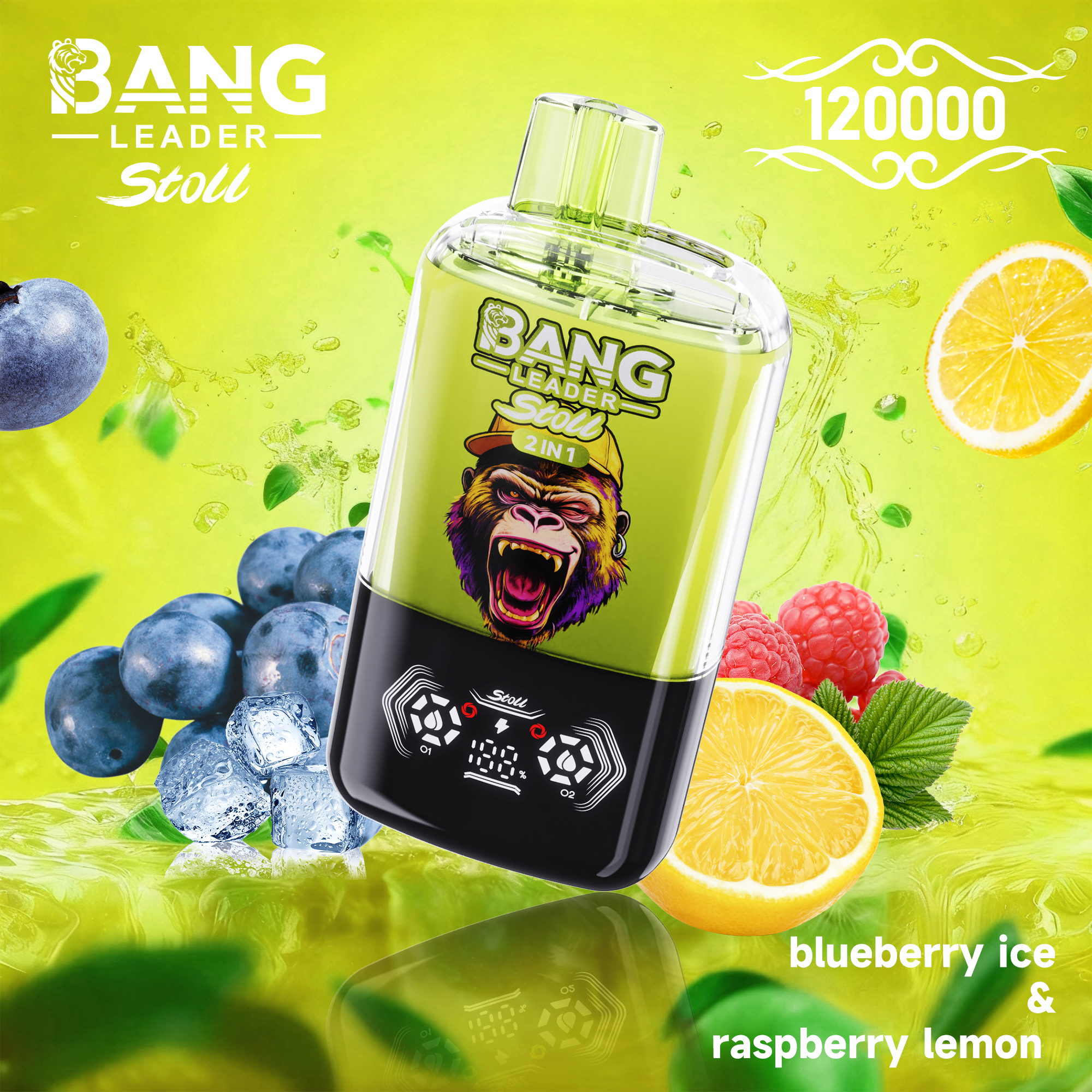 [Minimum order of two]Bang Leader Stoll 120K Puffs 2-in-1 Prefilled Vape | Dual Flavor,  Rechargeable