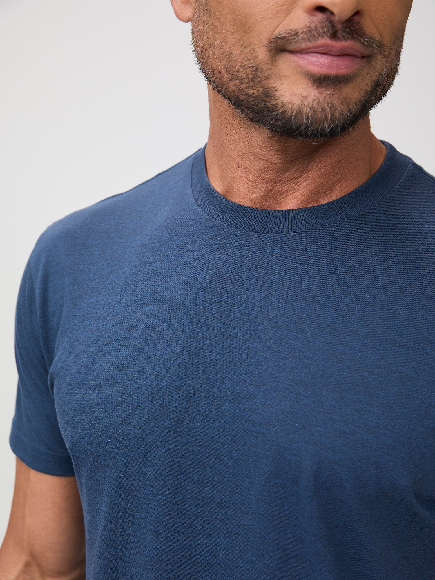 Indigo Cross Dye Crew Neck