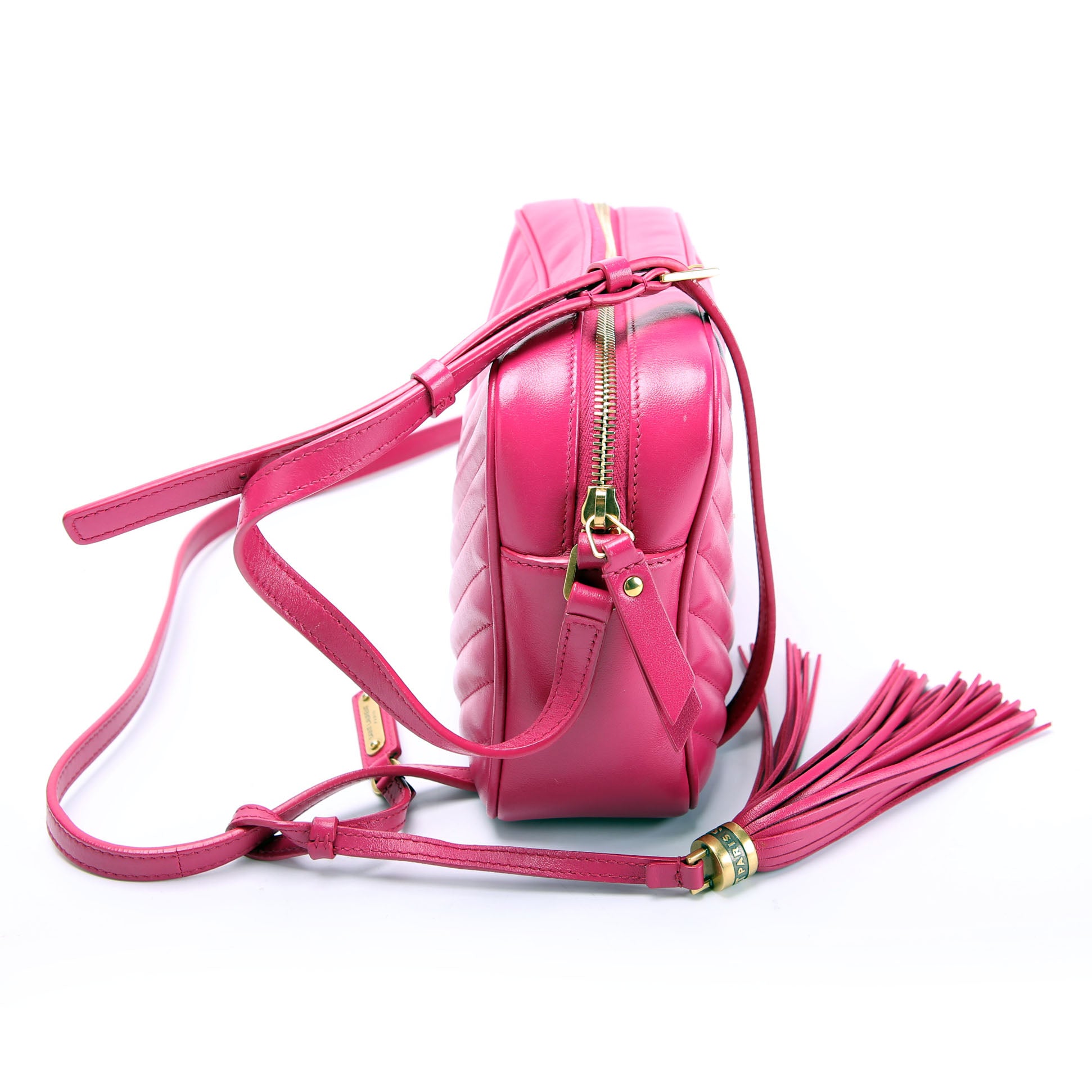 SAINT LAURENT Lou Camera Bag Quilted 520534 Pink