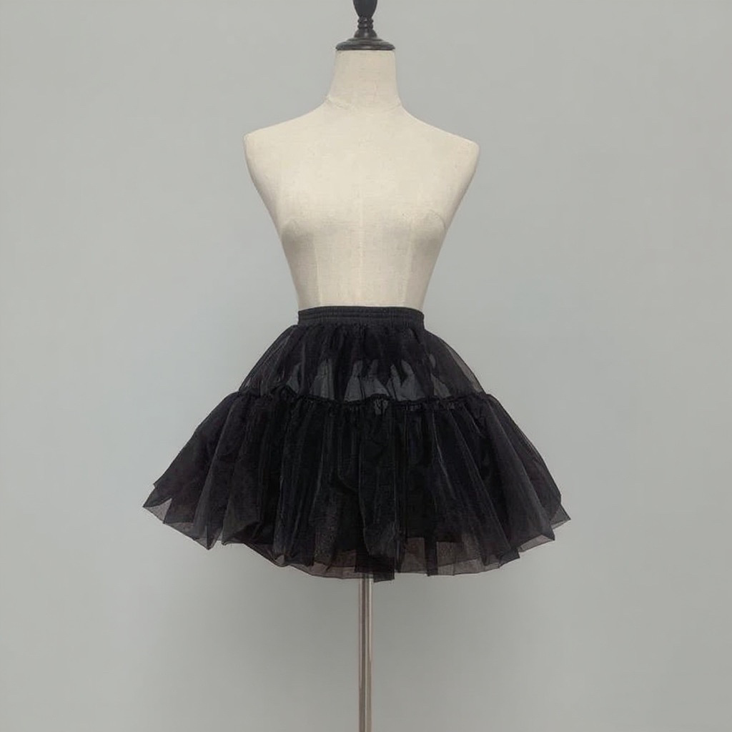 Japanese Lolita Soft Yarn Skirt Soft Girls' Daily Skirt Double Boneless Skirt cosplay Lolita Tutu Skirt