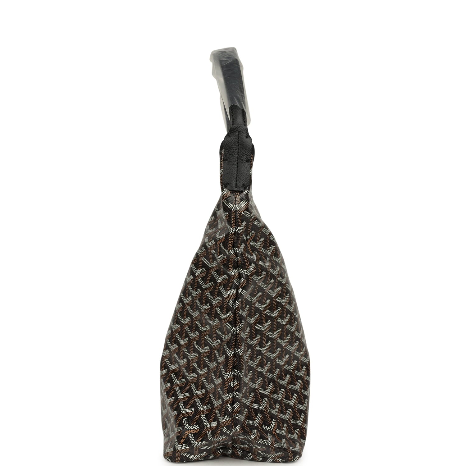 GOYARD Goyardine Black Bohème Hobo Bag Palladium Hardware