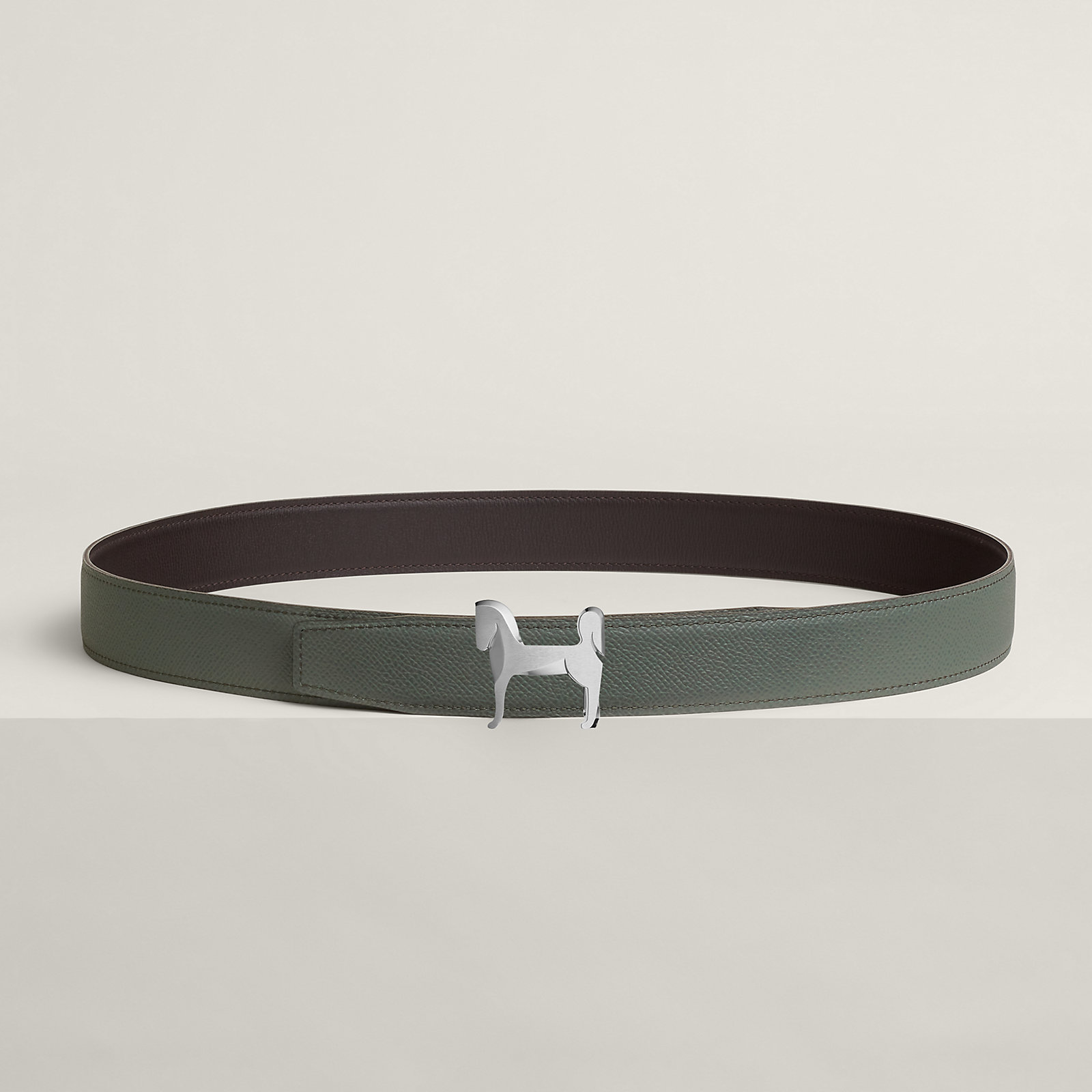 Panache belt buckle & Reversible leather strap 32 mm
