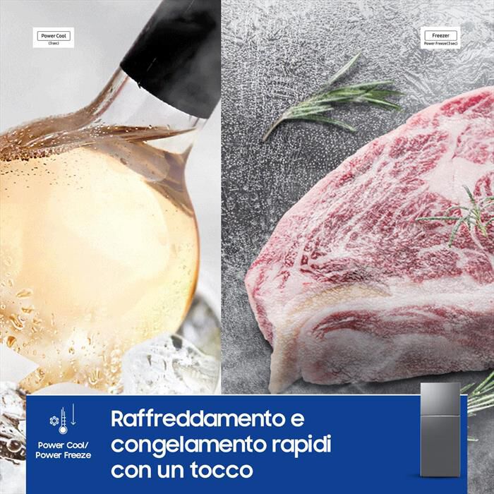 SAMSUNG - Frigorifero 2 porte RT38CG6624S9ES Classe E 393 lt-METAL INOX