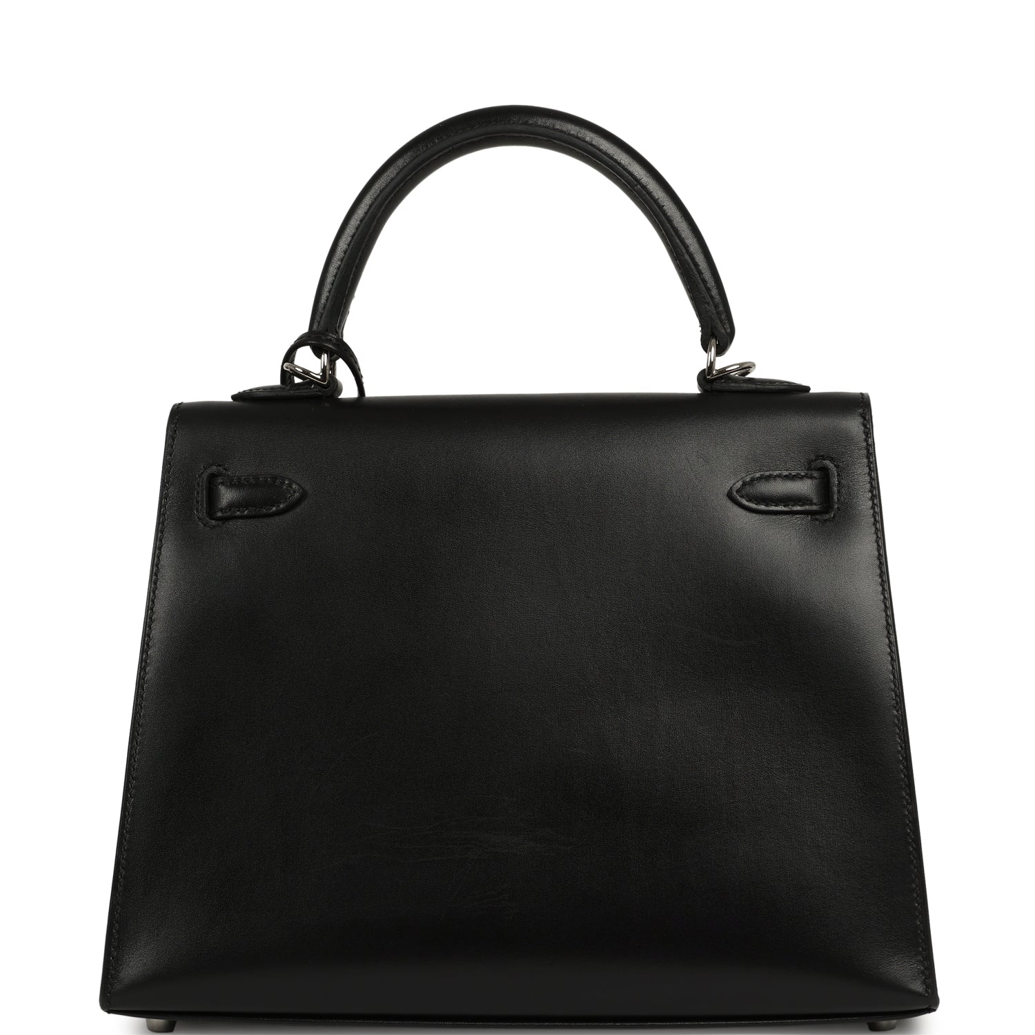 Hermes Kelly Sellier 25 Black Box Palladium Hardware