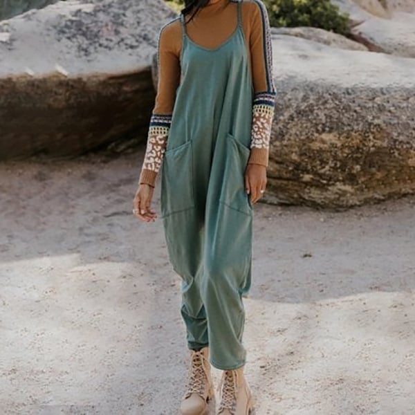 🔥Hot Sale Wide Leg Jumpsuit with Pockets
