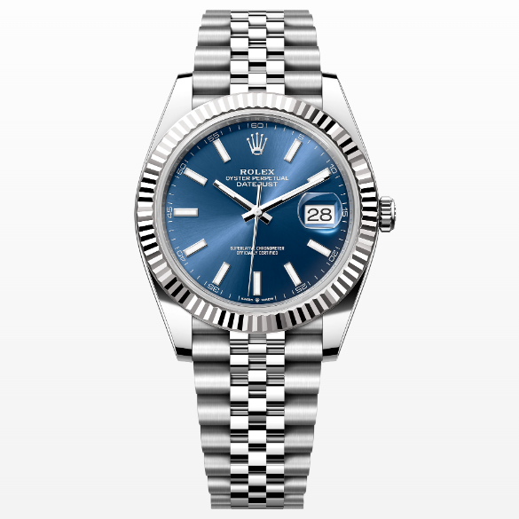 Rolex Datejust M126334-0002 41mm/36mm Stainless Steel on Jubilee with Blue Dial and Fluted Bezel
