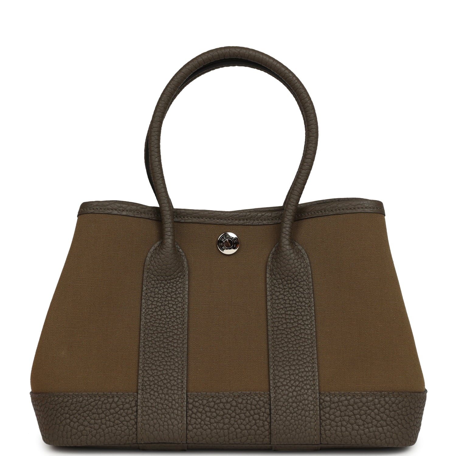 Hermes Garden Party Neo 23 Vert Olive Toile Officier Canvas and Vert Loden Negonda Palladium Hardware