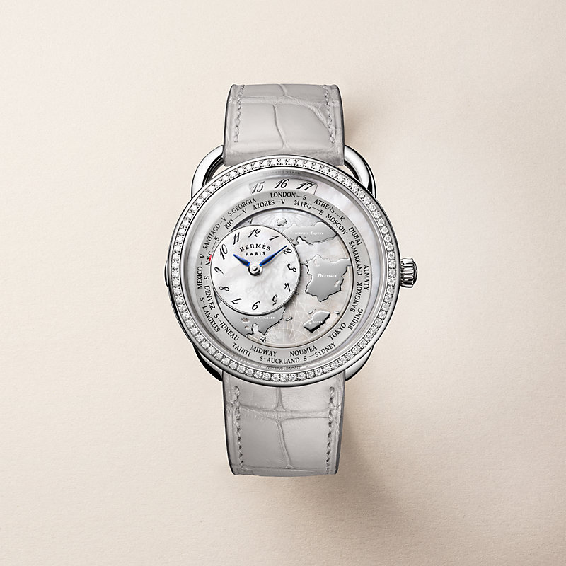 Arceau Le Temps Voyageur watch, Large model, 38 mm