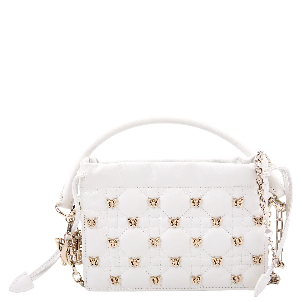 DIOR Lady Dior Milly Butterfly Studs White