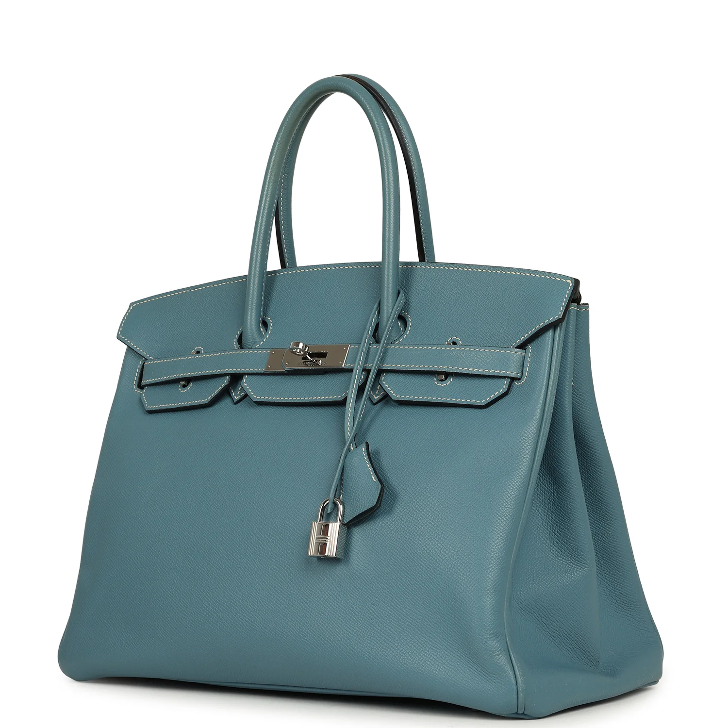 Hermes Birkin 35 Blue Jean Epsom Palladium Hardware
