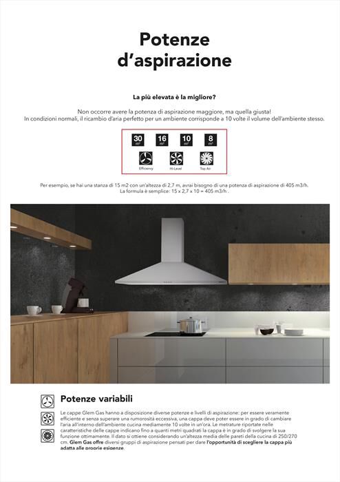 GLEM GAS - Cappa decorativa a parete GHP663IX-INOX