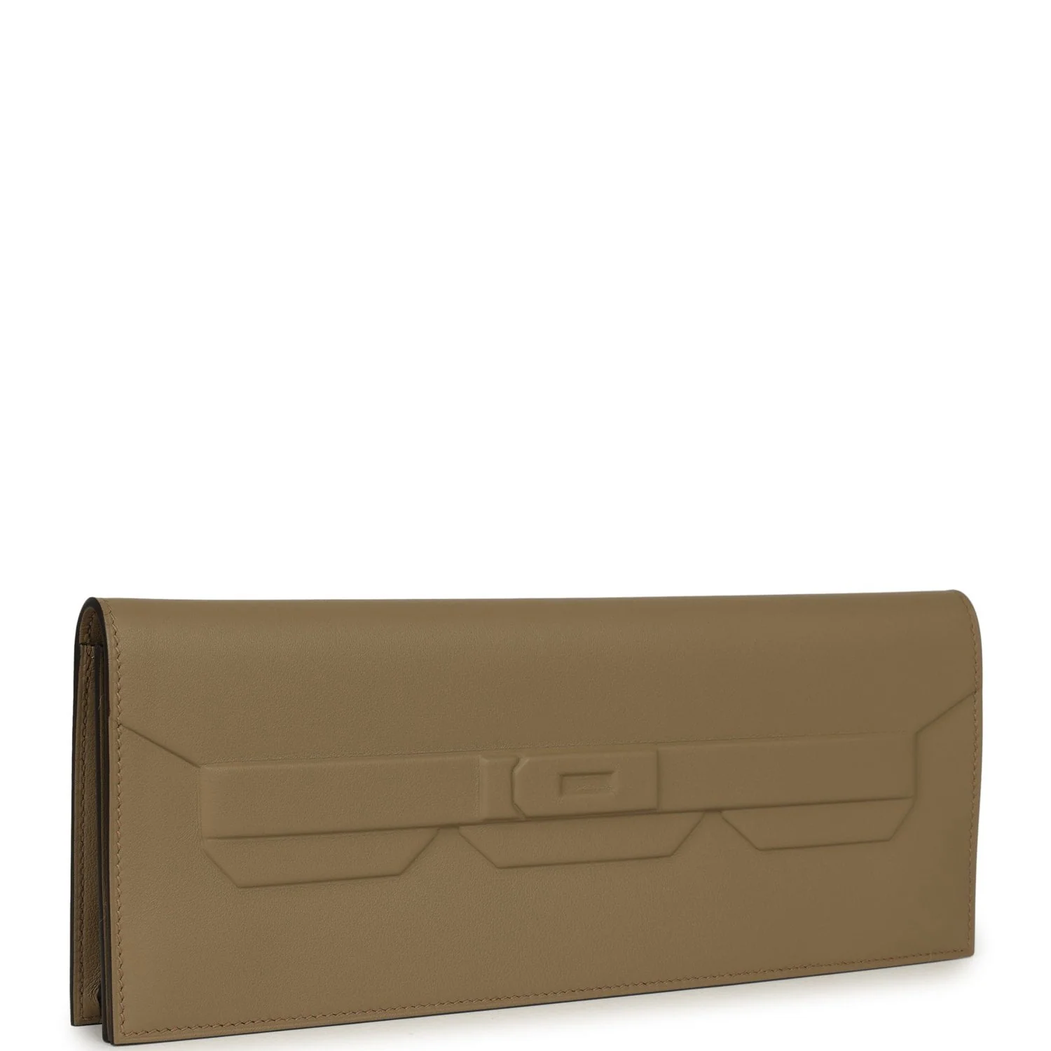 HERMÈS Shadow Birkin Clutch Beige Marfa Swift