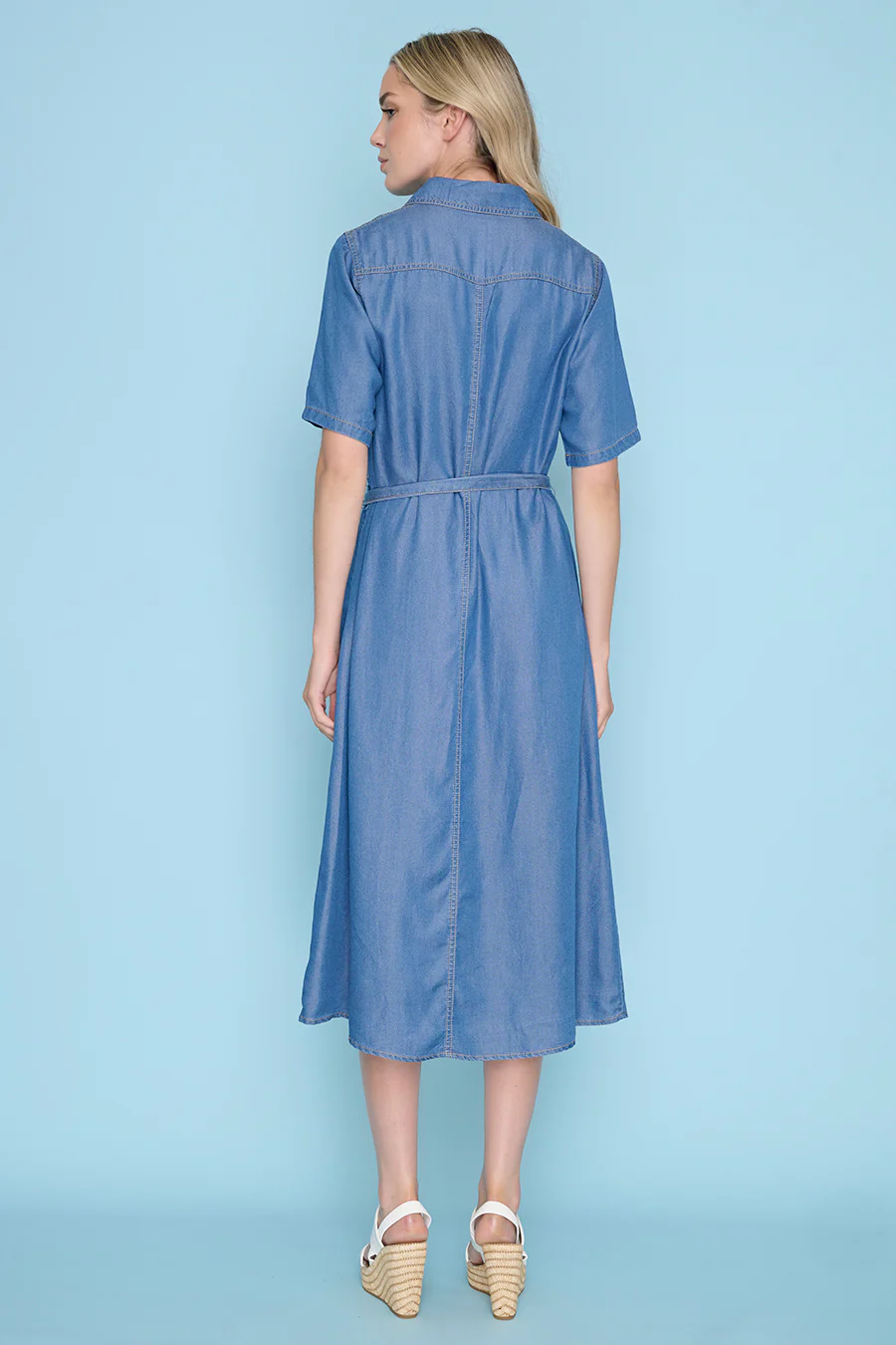 Button-Front Long Dress