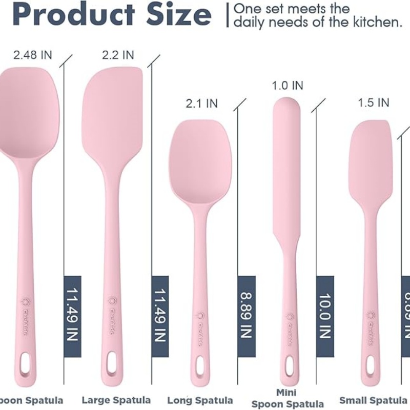 5 Pieces Silicone Spatula Set