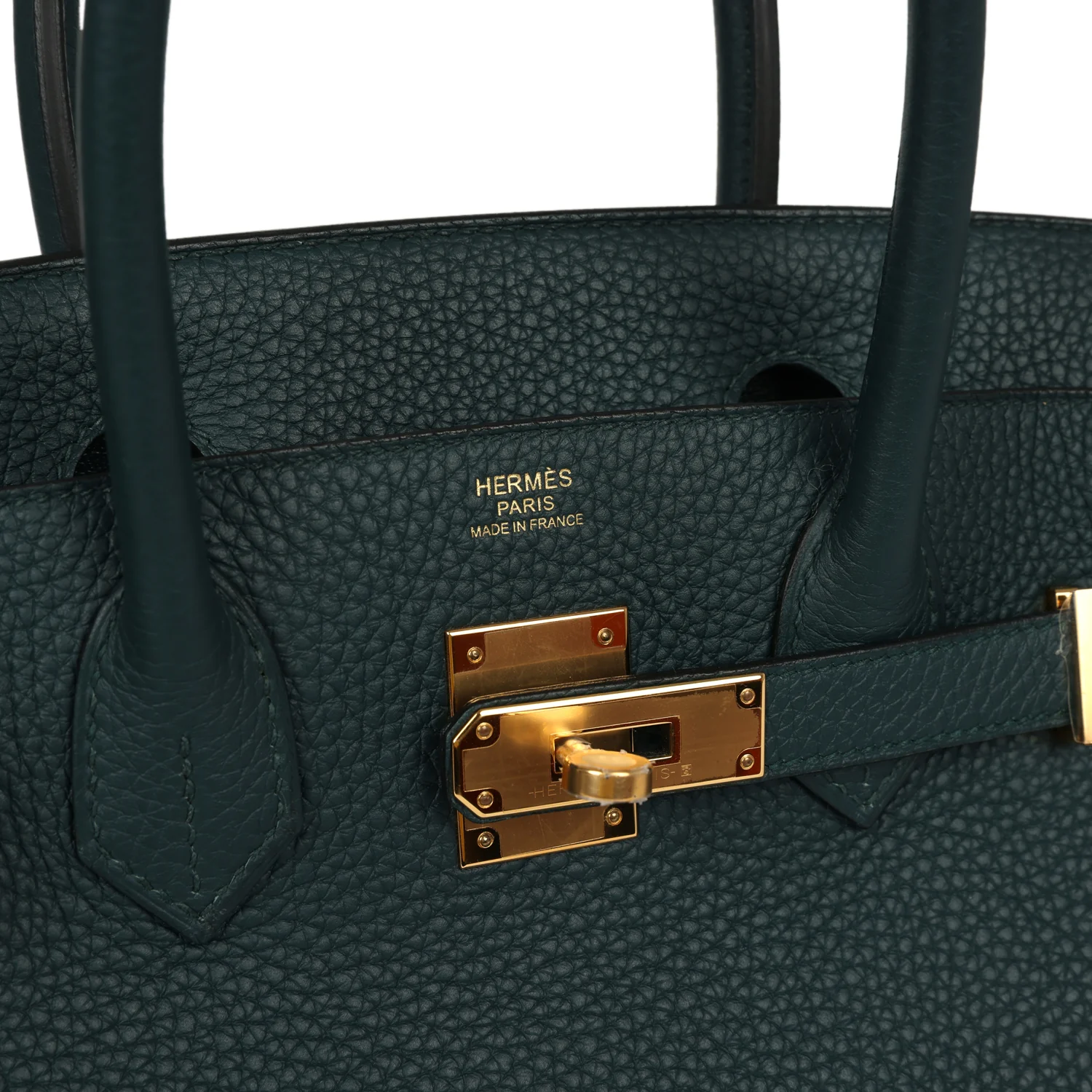 Hermes Birkin 30 Vert Cypress Clemence Gold Hardware