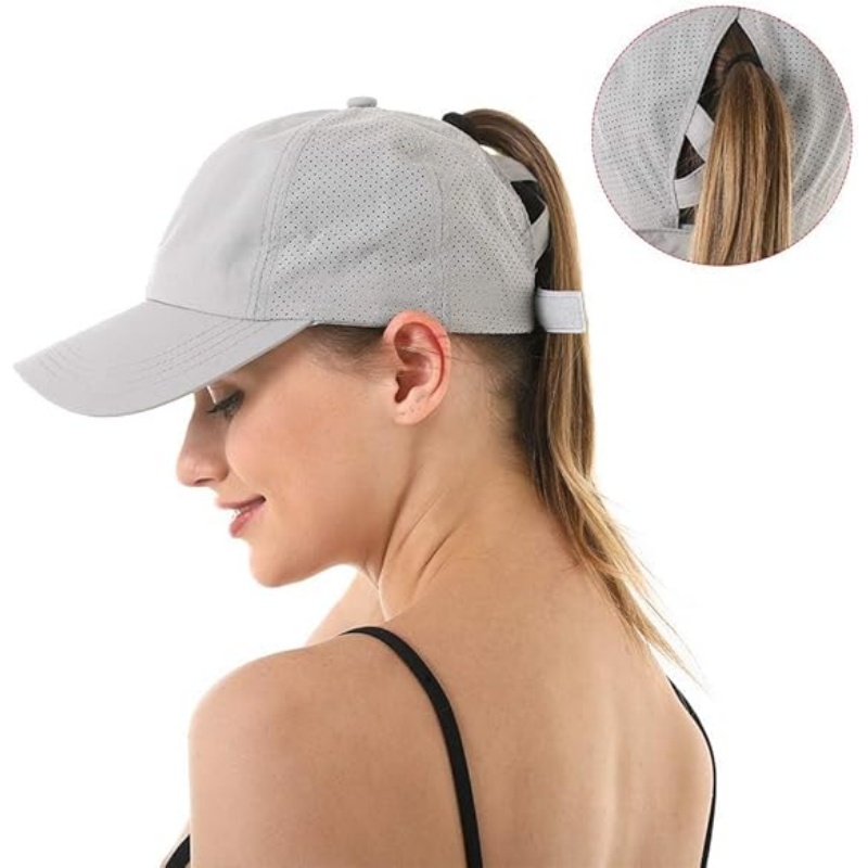 Womens Criss Cross Ponytail Hat