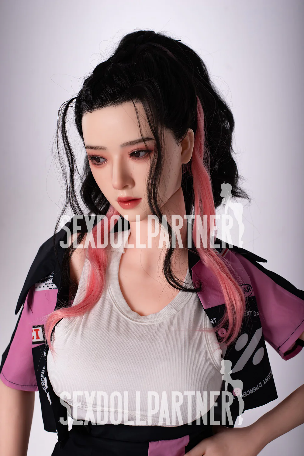 US Stock - RIDMII Muncey Plus 5ft34/ 163cm Unique Design Silicone Head TPE Body Lesbian Love Sex DollWith Dildo