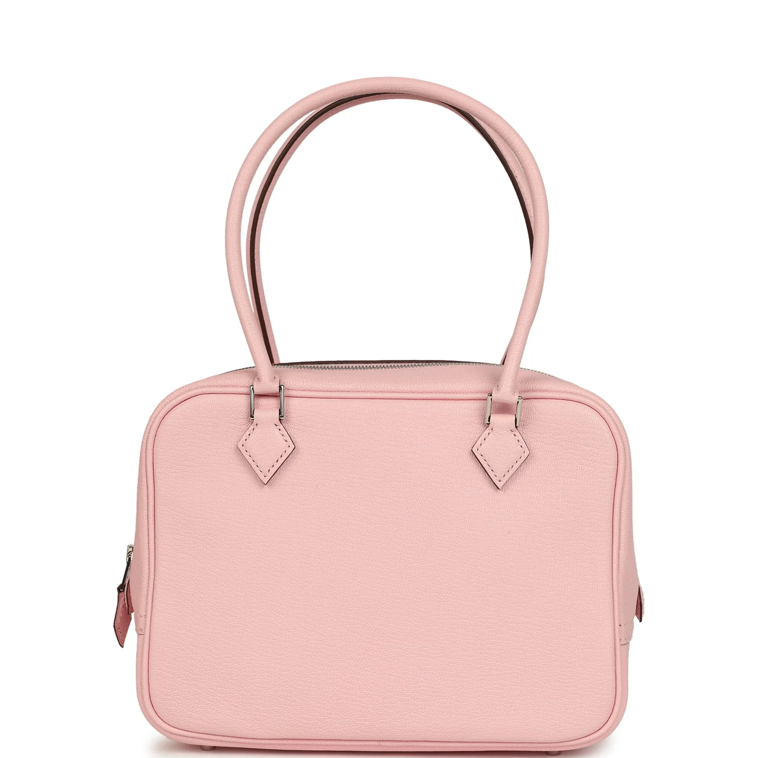 Hermes Mini Plume 21 Bag Rose Sakura Chevre Palladium Hardware