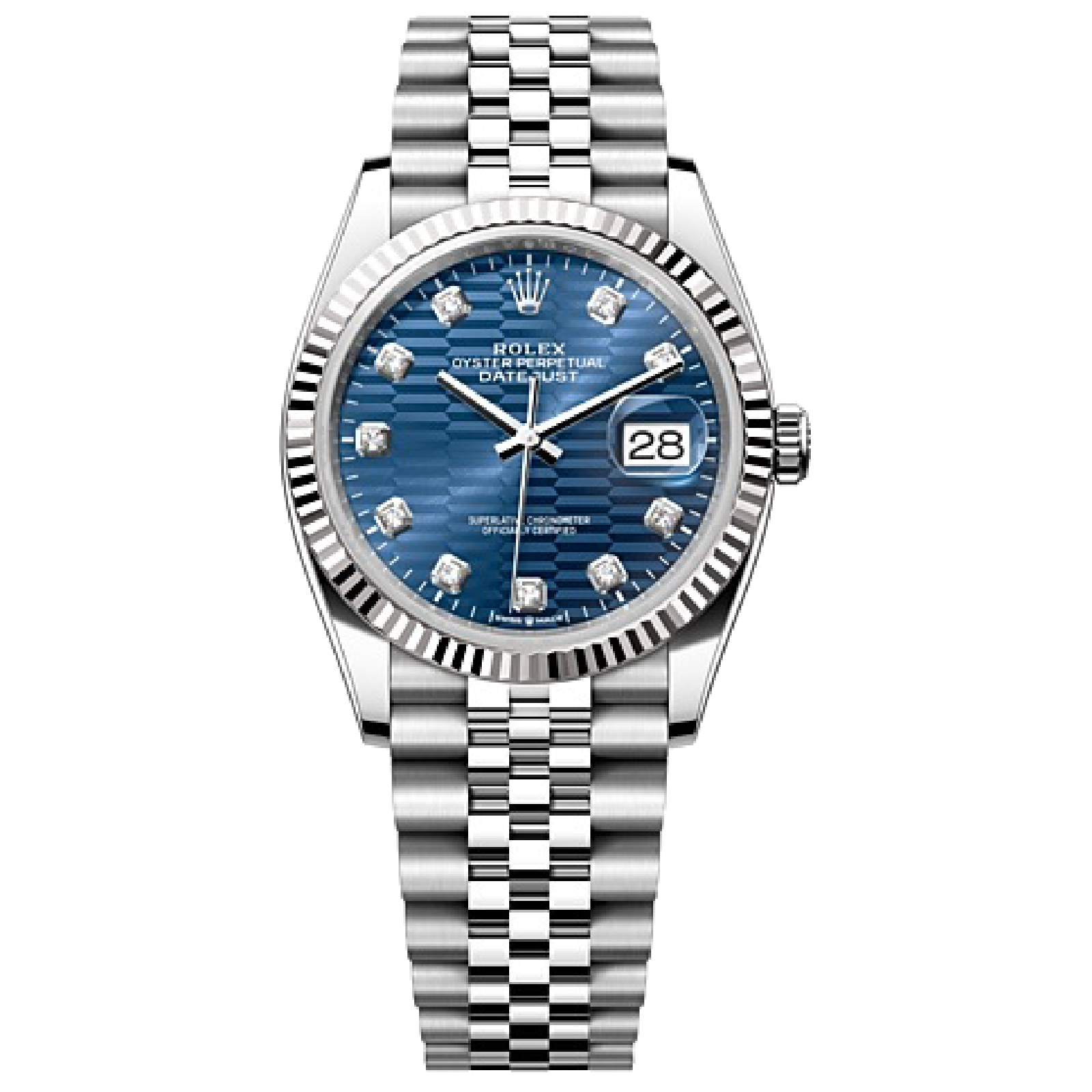 Rolex DATEJUST Oyster, 36 mm, Oystersteel and white gold M126234-0057