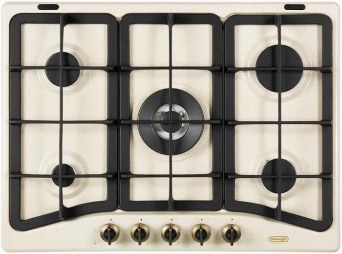 DE LONGHI - Piano cottura a gas AVF 57 PRO 5 fuochi 68cm-Avena