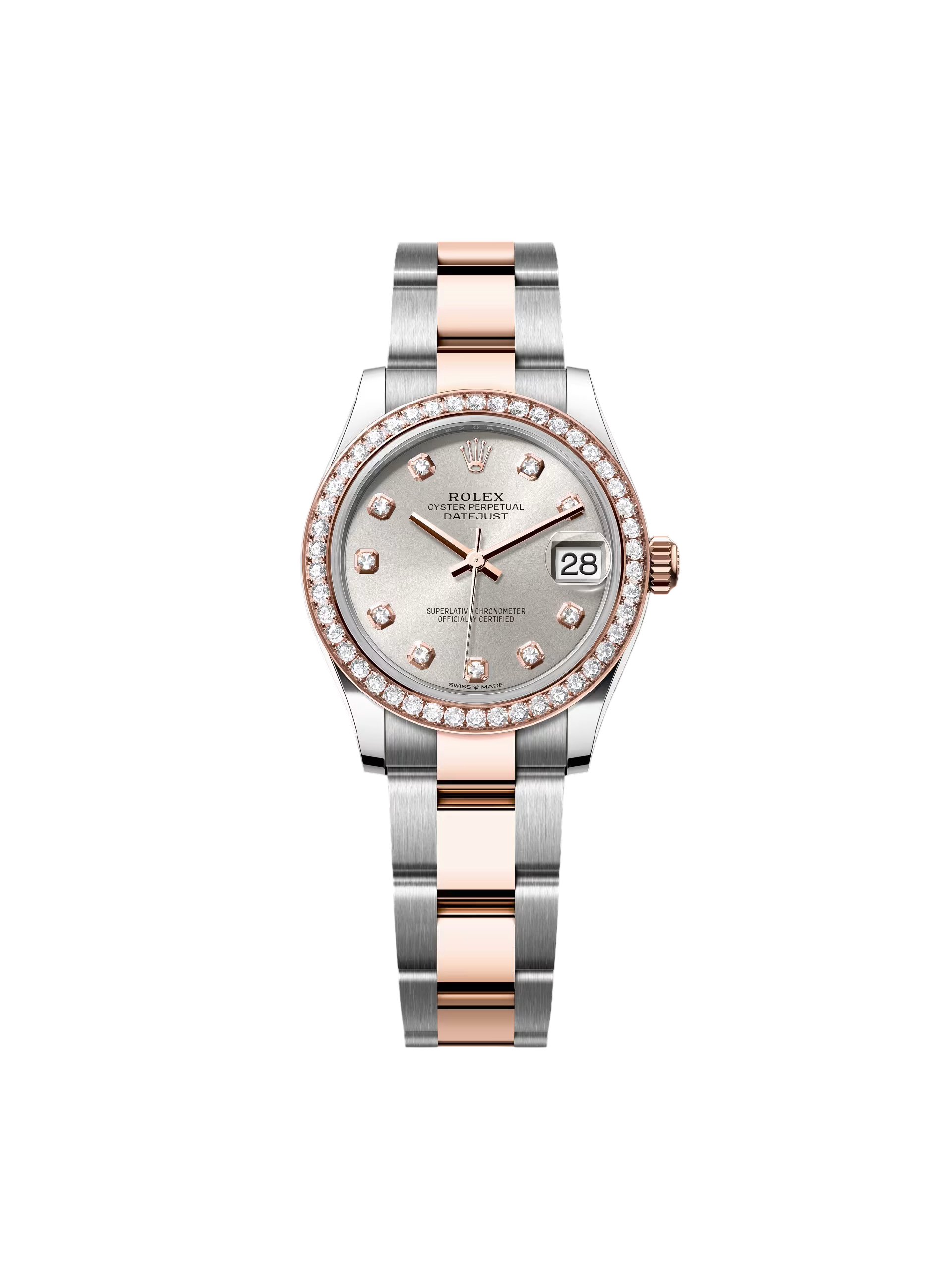 RLX Datejust m278381-0015/0016 Silver Diamond Dial Diamond-Set Bezel 31mm