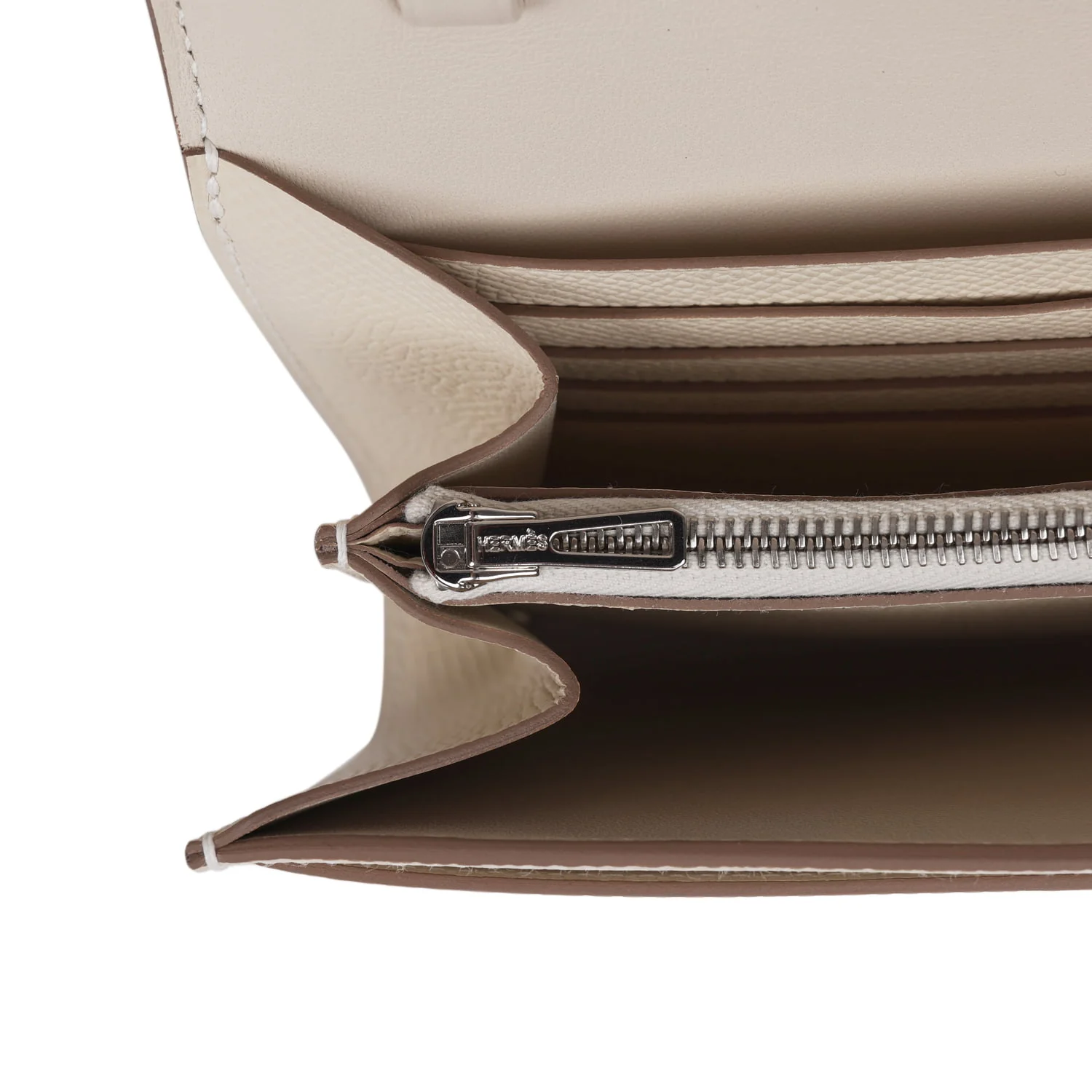 Hermes Constance Wallet To Go Craie Epsom Palladium Hardware