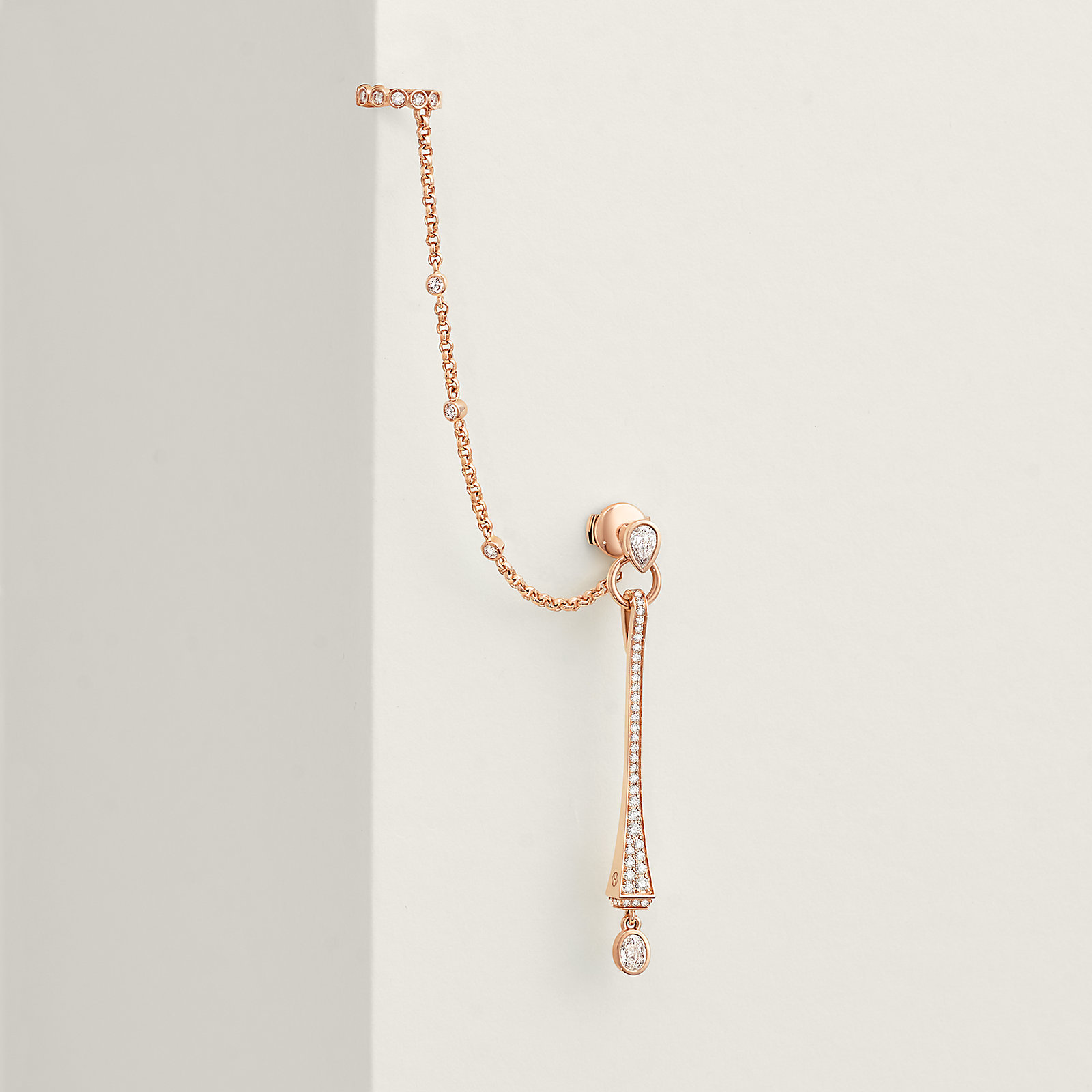 Clou de forge single ear climber earring