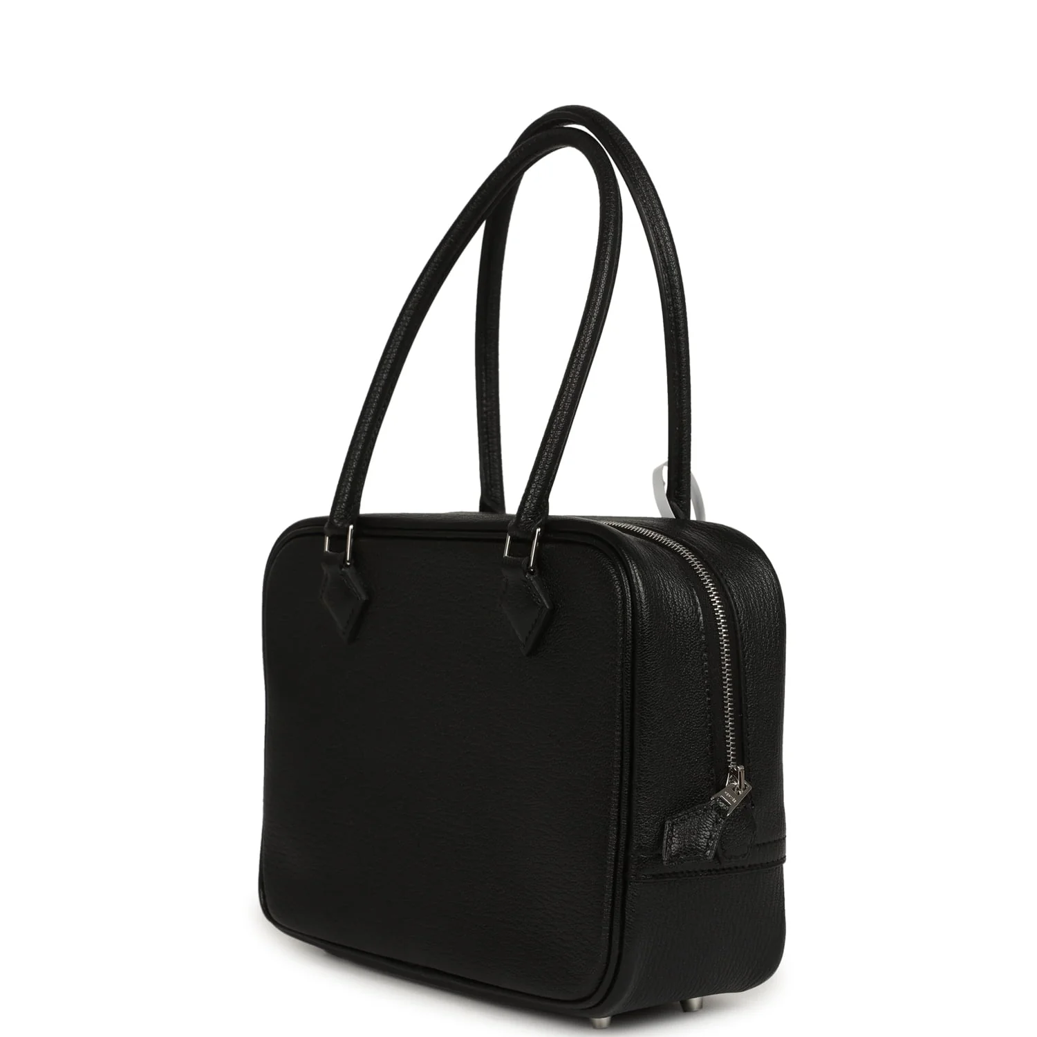 Hermes Mini Plume 21 Bag Black Chevre Palladium Hardware