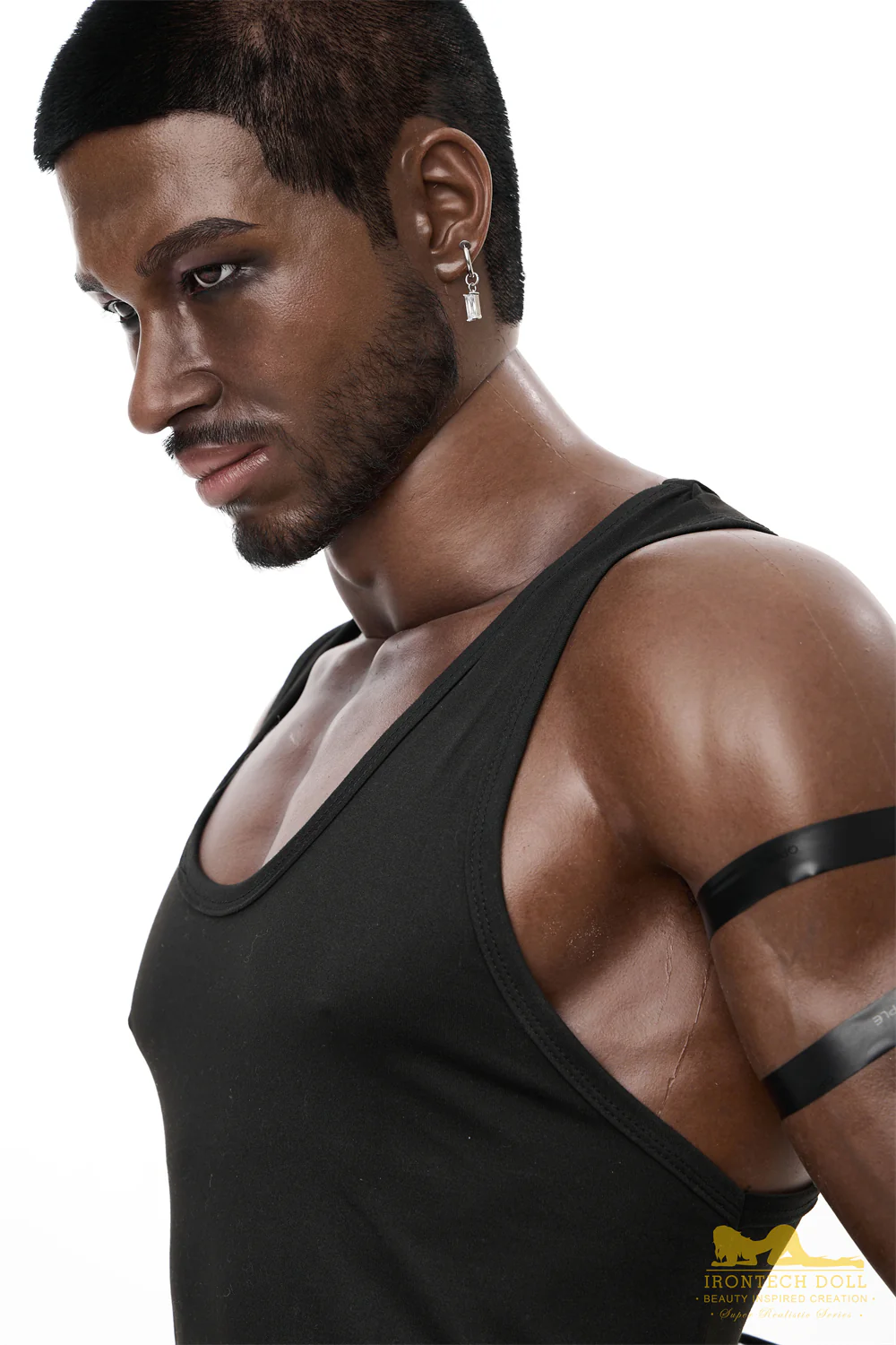 Irontechdoll Alfred 5ft77 / 176cm M7 Head Full Silicone Real-life Black Gay Male Love Doll