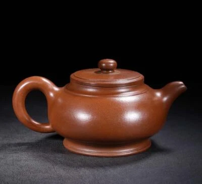 Gu Jingzhou Signed Old Chinese Handmade Yixing Zisha Teapot w/poem N167