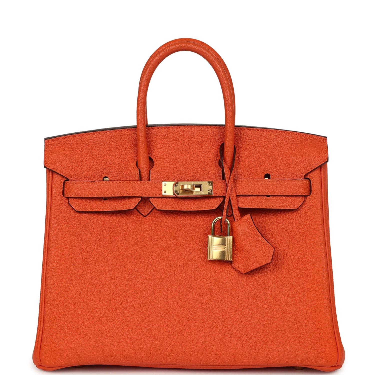 Hermes Birkin 25 Feu Togo Gold Hardware
