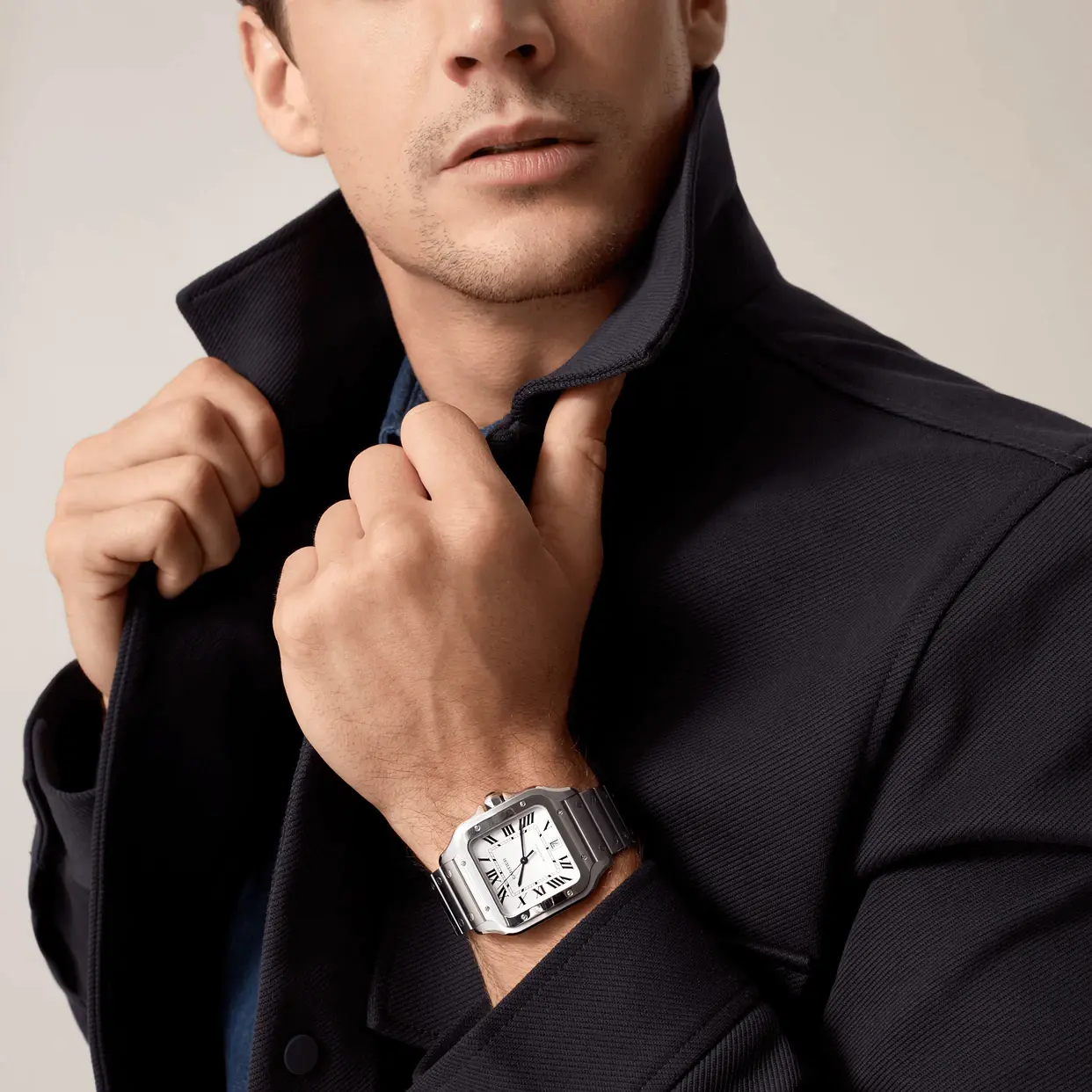 Cartier Santos Large Model Classic Silver WSSA0018 - United Luxury