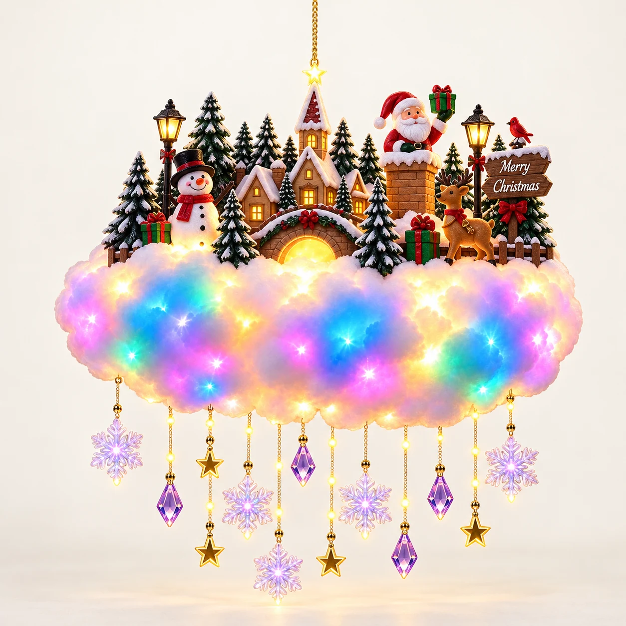 🎄 Christmas Cloud Glow Hanging Decor
