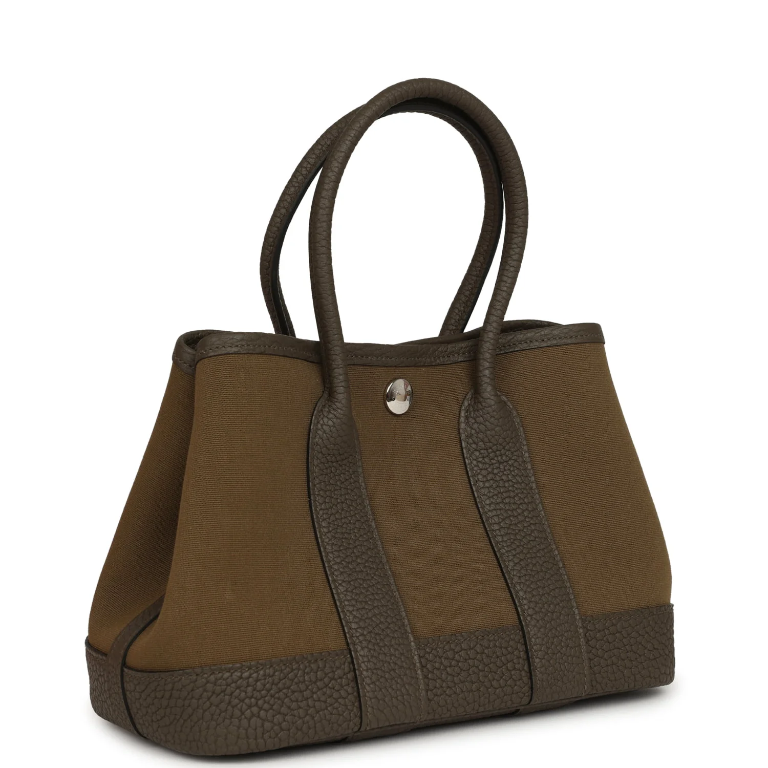 Hermes Garden Party Neo 23 Vert Olive Toile Officier Canvas and Vert Loden Negonda Palladium Hardware