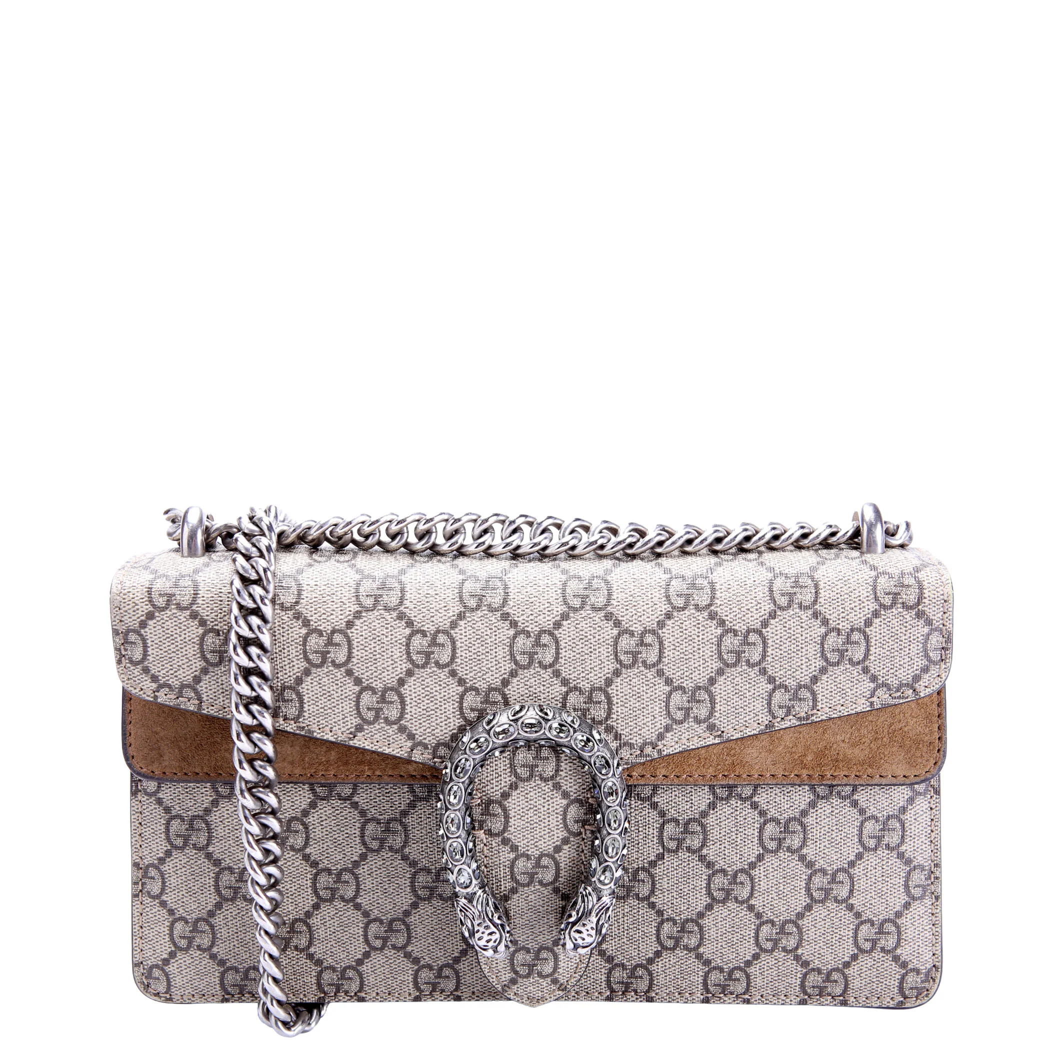 GUCCI 499623 Dionysus Small GG Supreme Taupe