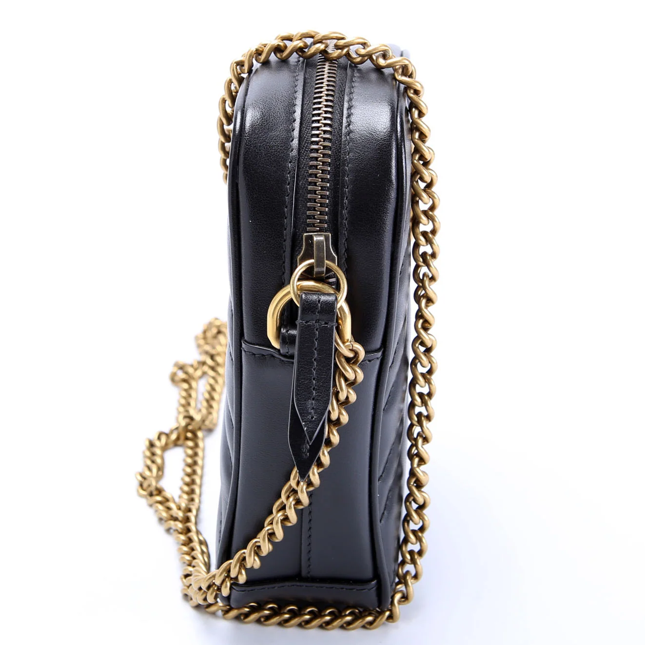 GUCCI 598597 GG Marmont Mini Bag Black/Gold