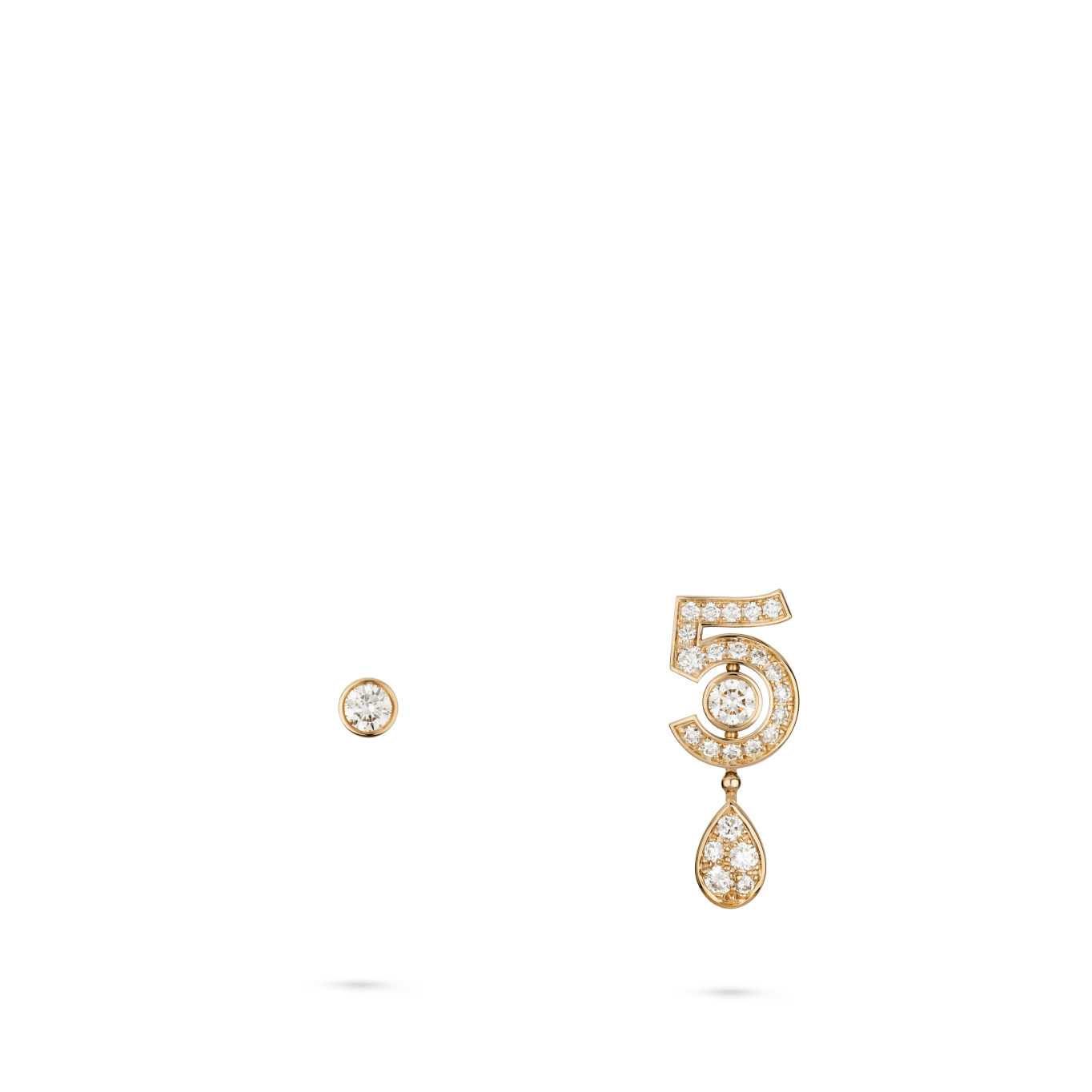 Eternal N°5 asymmetrical transformable earrings
